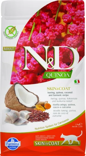 Farmina N&D Skin & Coat Aringa, Cocco e Curcuma 1,5 kg