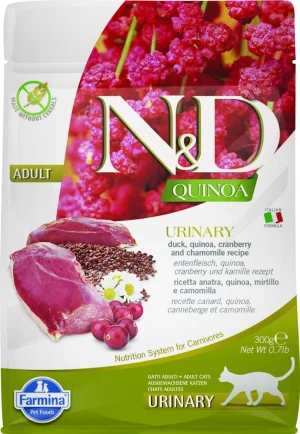 ND Cat Quinoa Urinary Anatra/Mirtilli/Camomilla Gr 300 - Farmina