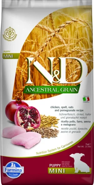 ND Dog Ancestral Mini Puppy Pollo/Melograno 7 kg - Farmina