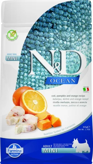 Farmina N&D Ocean Mini Merluzzo/Zucca/Arancia 800g