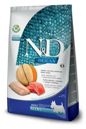 ND Dog Ocean Mini Salmone/Merluzzo/Cantalupo 2,5kg - Farmina
