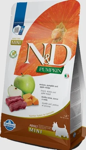 ND Dog Pumpkin Mini Cervo/Mela 2,5 kg - Farmina