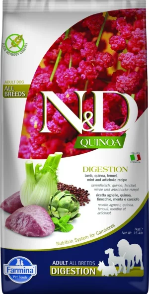 ND Dog Quinoa Digestione Agnello/Finocchio/Menta/Carciofo 7 kg - Farmina
