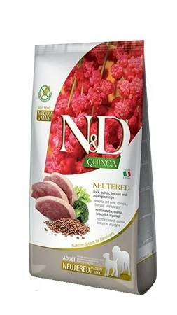 ND Dog Quinoa Medium/Maxi Neutered Anatra/Broccoli/Asparagi 2,5kg - Farmina