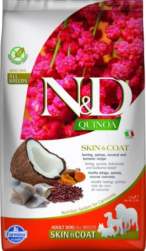 ND Dog Quinoa Skin/Coat Aringa/Cocco/Curcuma - Farmina