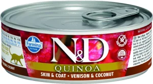 ND Umido Cat Quinoa Skin Cervo/Cocco 80g - Farmina