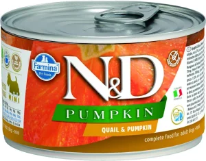 ND Umido Dog Pumpkin Mini Quaglia 140g - Farmina