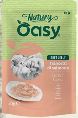 OASY Cat Natury Buste Salmone 24 x 70g - Mangime Umido per Gatti