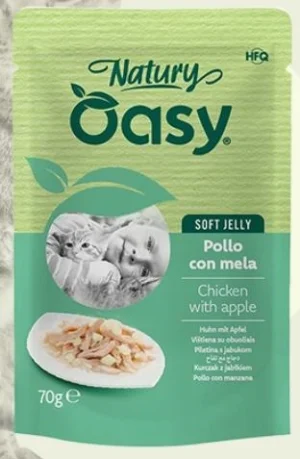 OASY Cat Natuty Buste Pollo/Mela 24 x 70g