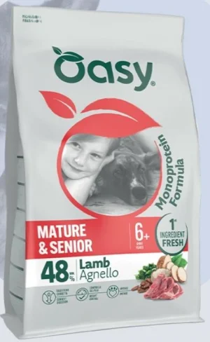 Oasy Dog Mono Mature Senior Agnello 2 kg - Mangime Secco