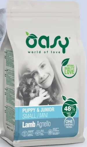 OASY Dog Mono Puppy Small/Mini Agnello 800g