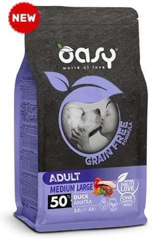 Oasy Grain Free Adult Medium\Large all'Anatra