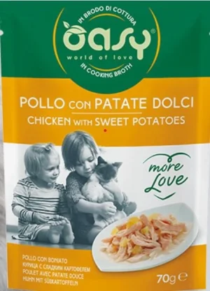 OASY More Love Cat Buste Pollo/Patate 24 x 70g