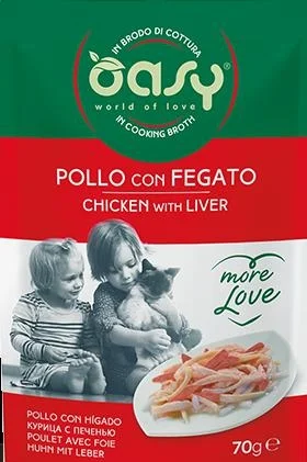 OASY More Love Cat Bustine Pollo/Fegato 24 x 70 g