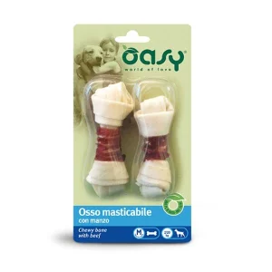 Oasy Ossi Masticabili per Cani con Manzo Medium 2 pz
