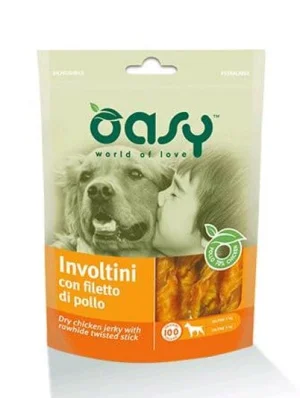 Oasy Snack per Cani al Pollo Involtini 100 g