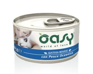 Oasy Wet Cat CAPRICE - Gustosa Mousse gatti adulti con Pesce Oceanico 85 gr