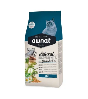 Ownat Cat Classic Fish - Crocchette per gatti al pesce 4 kg