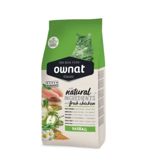 Ownat Cat Classic Hairball 4 kg - Crocchette per gatti