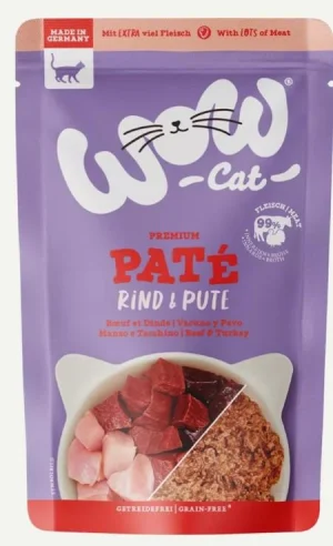 Pâté di Manzo e Tacchino per Gatti WOW - 12 x 125 g