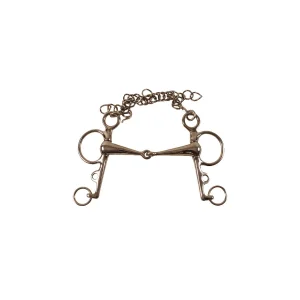 Pelham pieno in acciaio inox Umbria Equitazione - asta 7 cm