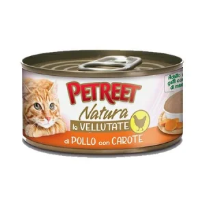 PETREET Vellutata Pollo/Carote 70g - Nutrizione di Qualità per Gatti