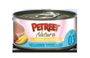 Petreet Vellutata Sterilized Tonno/Mais Gr 70 - Gusto Irresistibile per Gatti