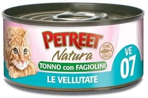 PETREET Vellutata Tonno/Fagiolini 70g - Alimento Umido per Gatti