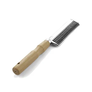 Pettine in alluminio con manico in legno - Umbria Equitazione
