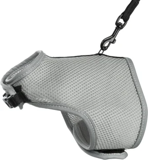 Pettorina Morbida con Guinzaglio Trixie, 24-42cm, Grigio