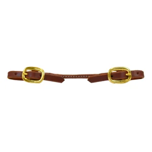 Platinum Pro Curb Strap in Pelle Arrotolata con Fibbie in Ottone - Unica Olio Scuro
