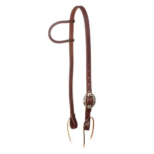 Platinum Pro Testiera Browband Quick Change 5/8 in pelle - Unica Olio Scuro
