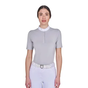 Polo concorso donna Equestro - chiusura bottoni a scomparsa