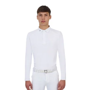 Polo da concorso uomo Equestro Ridertechnology manica lunga slim fit
