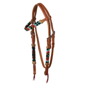Pool's Briglia Shade Western in cuoio con perline Navajo - Unica Cuoio Naturale
