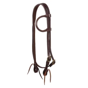 Pool's Briglia western monorecchio con sottogola (ottone) - Unica Oliato