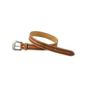 Pool's Cintura Western in Cuoio con Lavorazione Snake