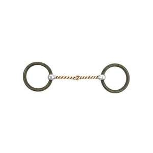Pool's Filetto Western con Torciglione Curvo in Rame - Anelli Bruniti - 12,5 cm