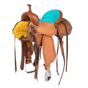 Pool's Sella Barrel Turquoise con Basket Tooling