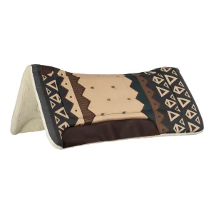 Pool's Sottosella Western sagomato in eco lana con inserti in pelle