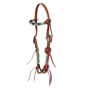 Pool's Testiera Blue Star Western in cuoio - Unica Cuoio Naturale