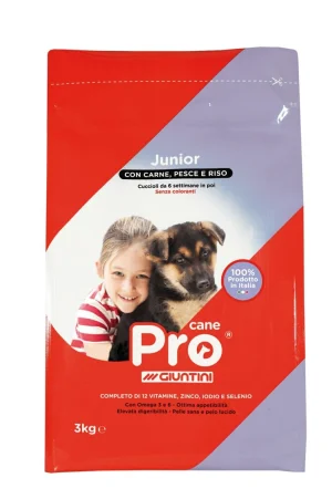 Pro Dog Junior con carne, pesce e riso 3 kg