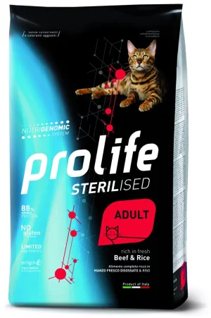 Prolife Cat Sterilized Manzo/Riso 1,5 kg - Mangime Secco per Gatti