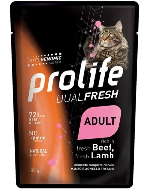 Prolife Cat UM Dual Buste Agnello/Manzo 12 x 85 g