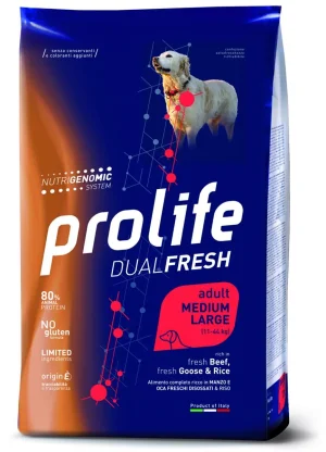 Prolife Dog Dual Medium/Large Manzo/Oca/Riso 12 Kg