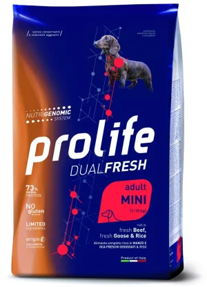 Prolife Dog Dual Mini Manzo/Oca/Riso - 2 kg