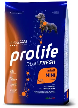Prolife Dog Dual Mini Tacchino/Maiale/Riso - 2 kg