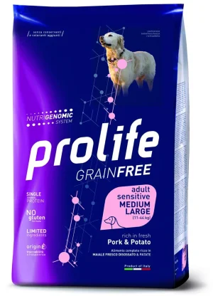 Prolife Grain Free Maiale & Patate - Medium/Large 2,5kg/10kg