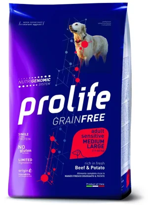 Prolife Grain Free Adult Sensitive Manzo & Patate - 10 kg