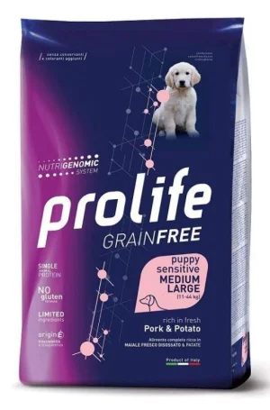 Prolife Dog Grain Free Medium/Large Puppy Maiale/Patate 2,5 kg
